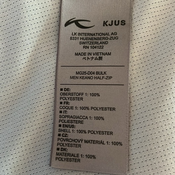 KJUS Mid-Zip Front Stylish Golf Shirt Men’s 52 L Powder Blue Long Sleeve - Picture 11 of 12